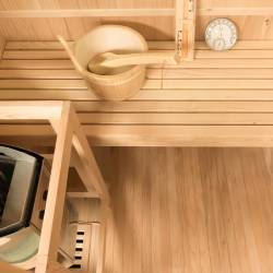 SAUNA FIŃSKA WYSOKOTEMPERATUROWA Z PIECEM BODO1/HARVIA 1-2 OSOBOWA 120x105 BODO1