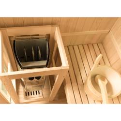 SAUNA FIŃSKA WYSOKOTEMPERATUROWA Z PIECEM BODO1/HARVIA 1-2 OSOBOWA 120x105 BODO1