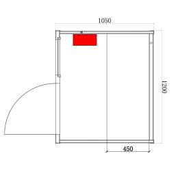 SAUNA FIŃSKA WYSOKOTEMPERATUROWA Z PIECEM BODO1/HARVIA 1-2 OSOBOWA 120x105 BODO1