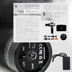 PISTOLET DO MASAŻU MASAŻER DO PLECÓW CIAŁA MASSAGE GUN + 8 KOŃCÓWEK RP08 RP08