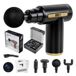 PISTOLET DO MASAŻU MASAŻER DO PLECÓW CIAŁA MASSAGE GUN + 4 KOŃCÓWEK RP07 RP07