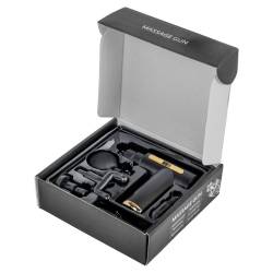 PISTOLET DO MASAŻU MASAŻER DO PLECÓW CIAŁA MASSAGE GUN + 4 KOŃCÓWEK RP07 RP07