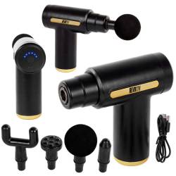 PISTOLET DO MASAŻU MASAŻER DO PLECÓW CIAŁA MASSAGE GUN + 4 KOŃCÓWEK RP07 RP07