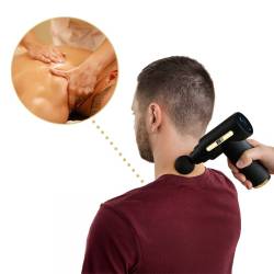 PISTOLET DO MASAŻU MASAŻER DO PLECÓW CIAŁA MASSAGE GUN + 4 KOŃCÓWEK RP07 RP07