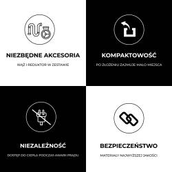 PIECYK GAZOWY DOMOWY GRZEJNIK GAZOWY NA BUTLĘ WĄŻ+REDUKTOR ECO-ONE 4200 WAT ECO-ONE