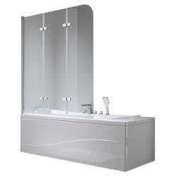 PARAWAN NAWANNOWY 120X140 CM PR05 CHROM SZKŁO 6MM PR05-120X140