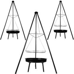 PALENISKO GRILL OGRODOWY WĘGLOWY Z POKRYWĄ VL11 CZARNE VL11-BLACK