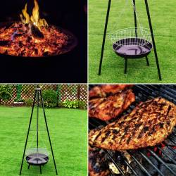 PALENISKO GRILL OGRODOWY WĘGLOWY Z POKRYWĄ VL11 CZARNE VL11-BLACK