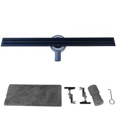 ODPŁYW LINIOWY OBROTOWY SLIM DL03 CZARNY 70 CM DL03-SLIM-BL70