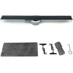 ODPŁYW LINIOWY OBROTOWY SLIM DL03 CZARNY 100 CM DL03-SLIM-BL100