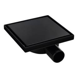 ODPŁYW LINIOWY KWADRATOWY OBROTOWY DL07 360 FIX G1 CZARNY 15x15 CM DL07-360-FIX-G1-BL15