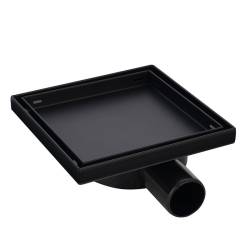ODPŁYW LINIOWY KWADRATOWY OBROTOWY DL07 360 FIX G1 CZARNY 15x15 CM DL07-360-FIX-G1-BL15