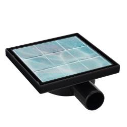 ODPŁYW LINIOWY KWADRATOWY OBROTOWY DL07 360 FIX G1 CZARNY 15x15 CM DL07-360-FIX-G1-BL15