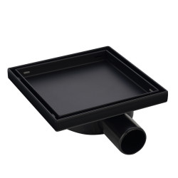 ODPŁYW LINIOWY KWADRATOWY OBROTOWY DL07 360 FIX G1 CZARNY 10x10 CM DL07-360-FIX-G1-BL10