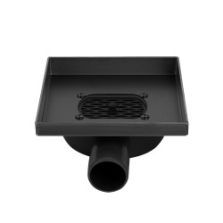 ODPŁYW LINIOWY KWADRATOWY OBROTOWY DL07 360 FIX G1 CZARNY 10x10 CM DL07-360-FIX-G1-BL10