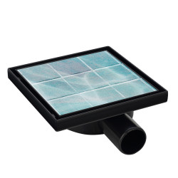 ODPŁYW LINIOWY KWADRATOWY OBROTOWY DL07 360 FIX G1 CZARNY 10x10 CM DL07-360-FIX-G1-BL10