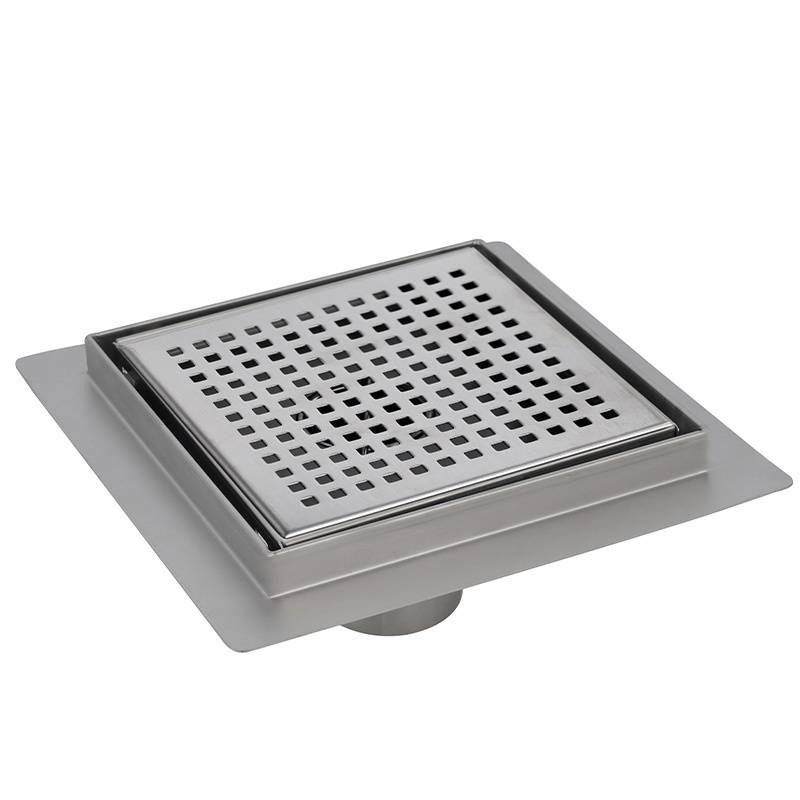 ODPŁYW LINIOWY KWADRATOWY DL08 QUBE G3 SATIN 15x15 CM DL08-QUBE-G3-ST15