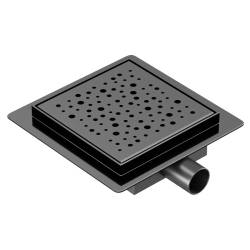 ODPŁYW LINIOWY KWADRATOWY DL06 WAVE G5 CZARNY 15x15 CM DL06-WAVE-G5-BL15