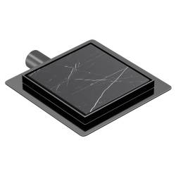 ODPŁYW LINIOWY KWADRATOWY DL06 FIX G1 CZARNY 15x15 CM DL06-FIX-G1-BL15
