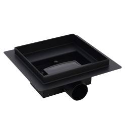 ODPŁYW LINIOWY KWADRATOWY DL06 FIX G1 CZARNY 15x15 CM DL06-FIX-G1-BL15