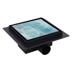 ODPŁYW LINIOWY KWADRATOWY DL06 FIX G1 CZARNY 15x15 CM DL06-FIX-G1-BL15