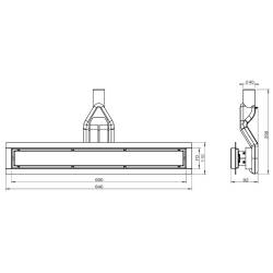 ODPŁYW LINIOWY DL05 FIX G1 SATIN 60 CM DL05-360-FIX-G1-ST60