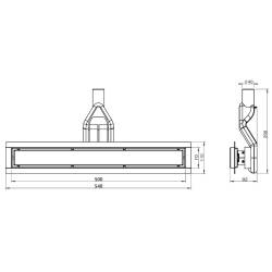 ODPŁYW LINIOWY DL05 FIX G1 SATIN 50 CM DL05-360-FIX-G1-ST50