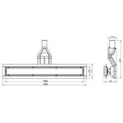 ODPŁYW LINIOWY DL05 FIX G1 SATIN 100 CM DL05-FIX-G1-ST100