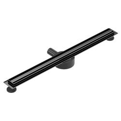 ODPŁYW LINIOWY DL03 360 OBROTOWY SLIM 90 CM CZARNY SYFON DL03-SLIM-BL90