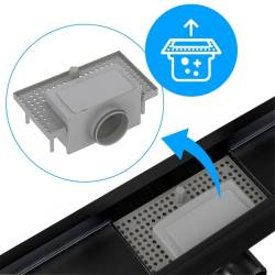 ODPŁYW LINIOWY DL01 QUBE G3 CZARNY 90 CM DL01-QUBE-G3-BL90