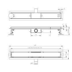 ODPŁYW LINIOWY DL01 FIX G1 SATIN 80 CM DL01-FIX-G1-ST80