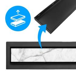 ODPŁYW LINIOWY DL01 FIX G1 CZARNY 70 CM DL01-FIX-G1-BL70