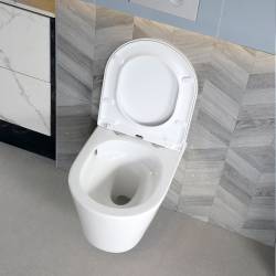 MISKA WC WISZĄCA TORNADO PRIMA-WH-TR-02 BIAŁA DESKA WOLNOOPADAJĄCA PRIMA-WH-TR-02