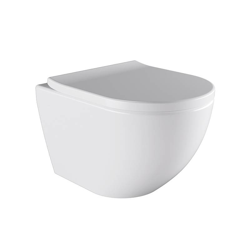 MISKA WC WISZĄCA TORNADO NERO-WH-02 BIAŁA DESKA WOLNOOPADAJĄCA DUROPLAST NERO-WH-02