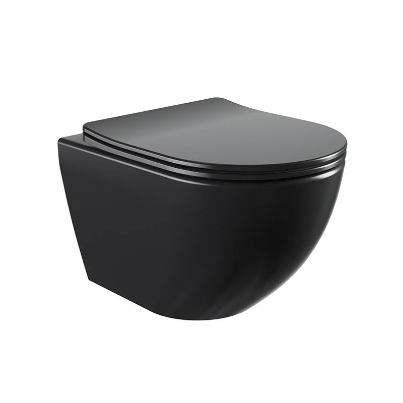 MISKA WC WISZĄCA TORNADO NERO-MTB-03 CZARNA DESKA WOLNOOPADAJĄCA DUROPLAST NERO-MTB-03