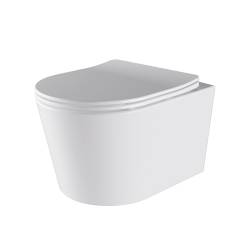 MISKA WC WISZĄCA TORNADO ELITE-WH-03 BIAŁA DESKA WOLNOOPADAJĄCA DUROPLAST ELITE-WH-03