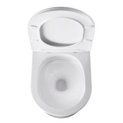 MISKA WC WISZĄCA TORNADO ELITE-WH-03 BIAŁA DESKA WOLNOOPADAJĄCA DUROPLAST ELITE-WH-03