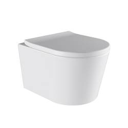 MISKA WC WISZĄCA TORNADO ELITE-WH-02 BIAŁA DESKA WOLNOOPADAJĄCA DUROPLAST ELITE-WH-02