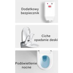 MISKA WC WISZĄCA SMART AUTOMATYCZNA DROP-WH BIAŁA DESKA DROP-WH-SMART