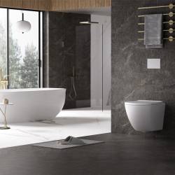 MISKA WC WISZĄCA RIMLESS PURO-WH-02 BIAŁA DESKA WOLNOOPADAJĄCA DUROPLAST PURO-WH-02