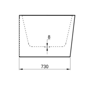 WANNA WOLNOSTOJĄCA MERA 2 509D PRAWA 170x80