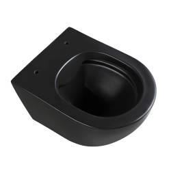 MISKA WC WISZĄCA RIMLESS MIZU-MTB-RIM-01 CZARNA MAT DESKA WOLNOOPADAJĄCA DUROPLAST MIZU-MTB-RIM-01
