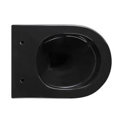 MISKA WC WISZĄCA RIMLESS MIZU-BL-RIM-03 CZARNA DESKA WOLNOOPADAJĄCA DUROPLAST MIZU-BL-RIM-03