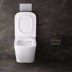 MISKA WC WISZĄCA RIMLESS AQUA-WH-03 BIAŁA DESKA WOLNOOPADAJĄCA DUROPLAST AQUA-WH-03
