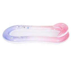 MATERAC POMPOWANY BASENOWY DO PŁYWANIA SIATECZKOWY RAINBOW PINK 153x72 CM RAINBOW-PINK