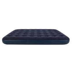 MATERAC DMUCHANY POMPOWANY WELUROWY DWUOSOBOWY REST GRANATOWY 191x137 CM REST-DUBLE