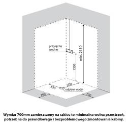 Kabina WSH301A GREY 80×80 WSH301A-GR-80