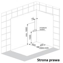 KABINA PRYSZNICOWA Z HYDROMASAŻEM WSH7306R PRAWA 120x80 CM WSH7306R-120X80