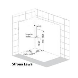 KABINA PRYSZNICOWA Z HYDROMASAŻEM WSH7306L LEWA 120x80 CM WSH7306L-120X80