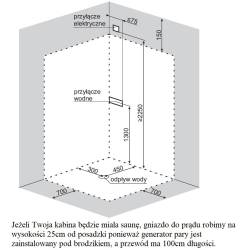 KABINA PRYSZNICOWA Z HYDROMASAŻEM WSH7120 90x90 CM WSH7120-90